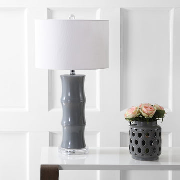 Tiki 26.5" Ceramic LED Table Lamp - JONATHAN Y
